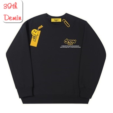 Áo nỉ Drew House mặt cười sweater unisex Form rộng Free Size 2 màu đen trắng