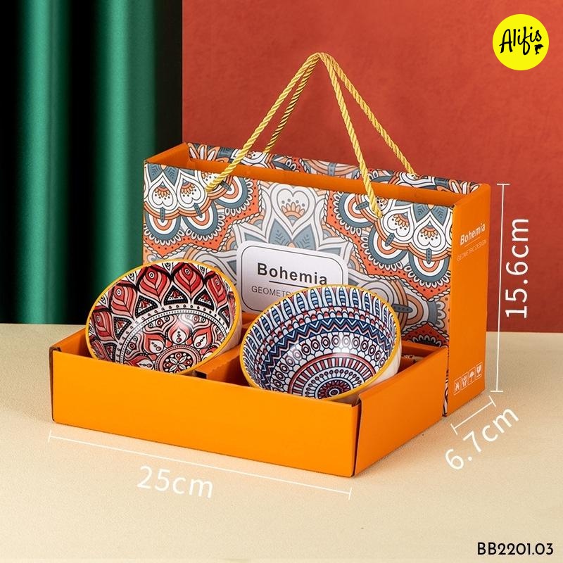 Bộ 6 Bát Sứ Kèm Đũa Ngũ Sắc, KT 1 bát: 11.5x6cm (ảnh thật)