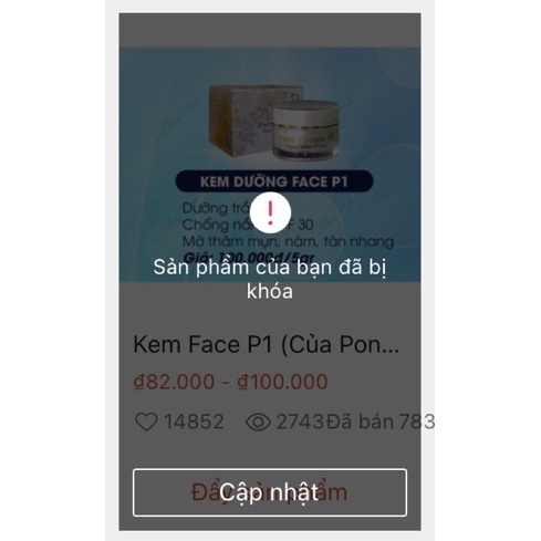 Kem Face P1 (Của Ponry - Kèm quà tặng)