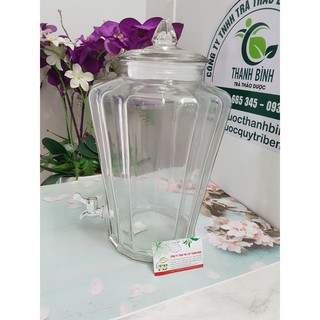 BÌNH NGÂM RƯỢU THỦY TINH SỌC KHẾ 8897 8L