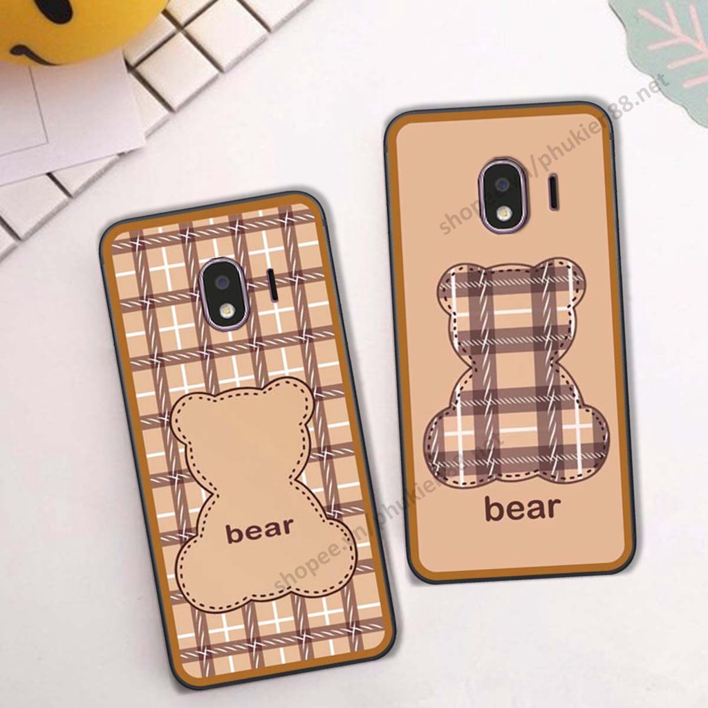 Ốp lưng Samsung J4 2018 ốp điện thoại LineBear, bé tóc xù, hoa siêu đẹp