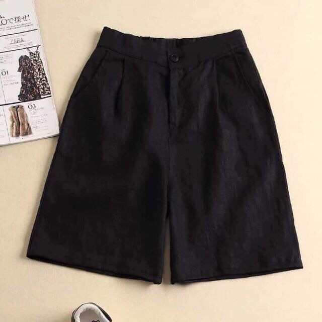 Quần Short Đũi Xước  Quần Ngố Cạp Khuy Lưng Chun Siêu Mát