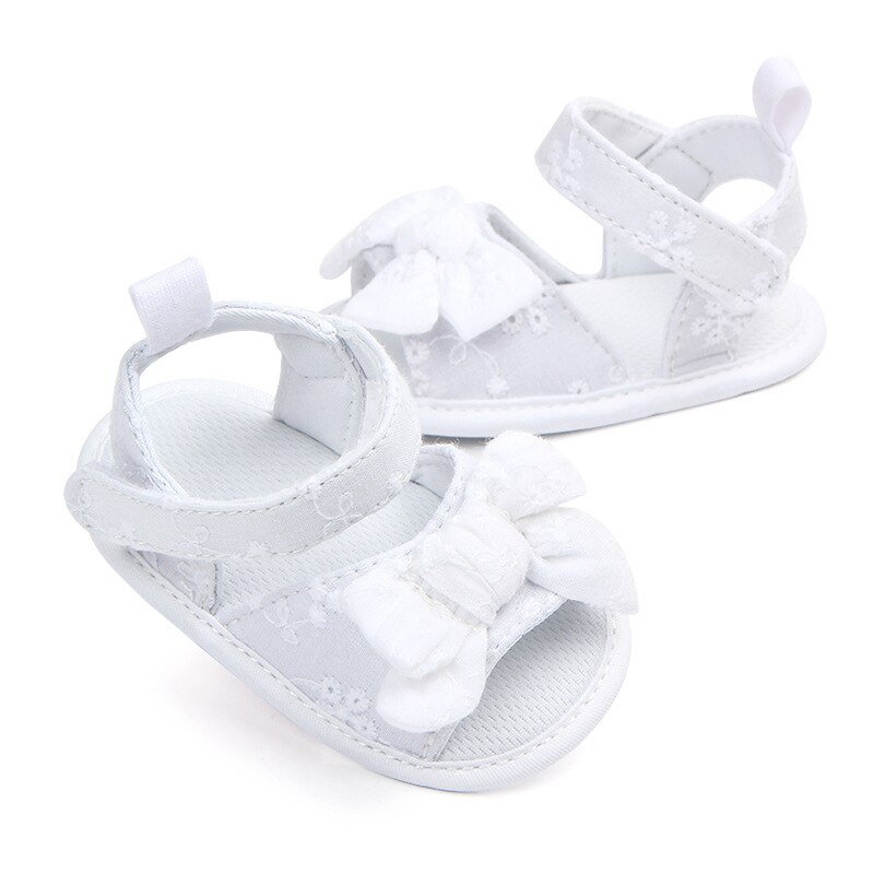 Giày Sandal Cotton Mềm Mại Đính Nơ Thời Trang Xuân Hè Cho Bé Gái Tập Đi