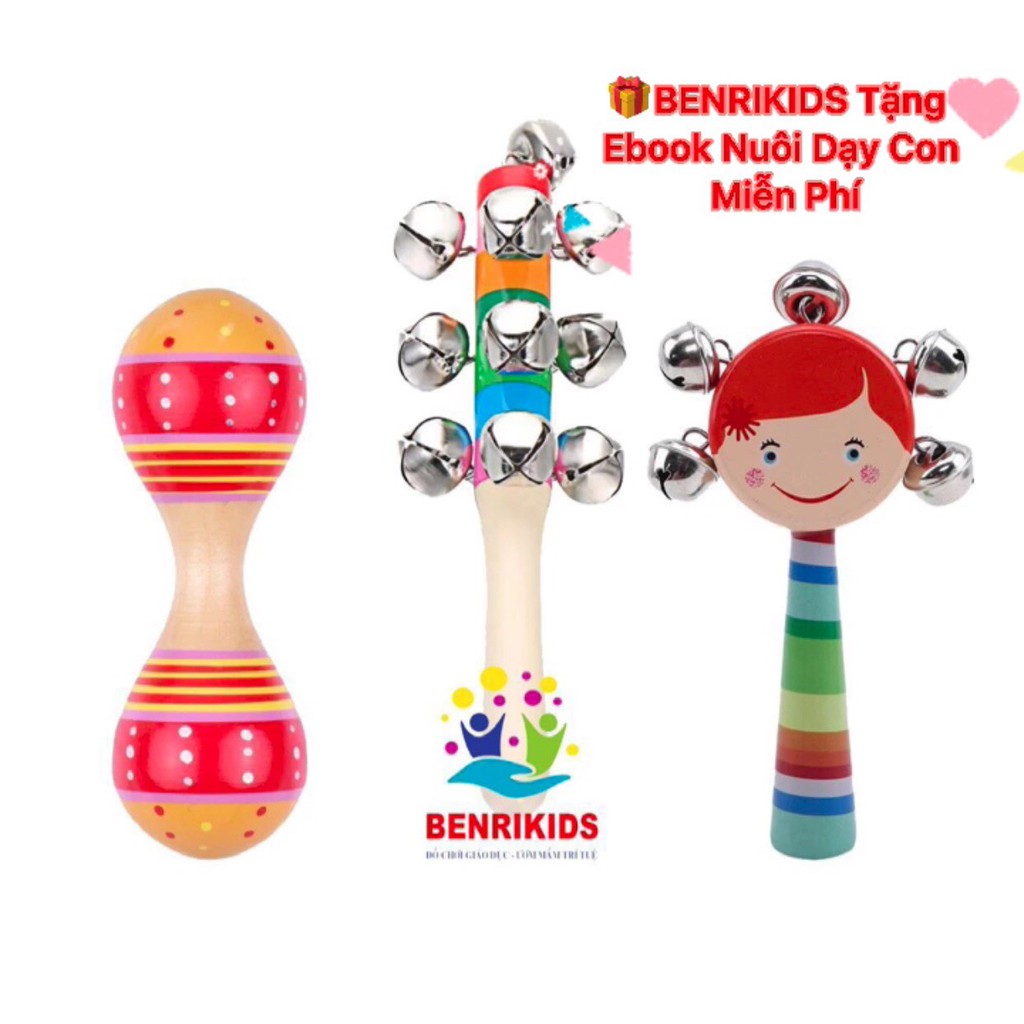 Combo 3 Xúc Xắc Lục Lạc Cầm Tay Cho Trẻ Hàng Việt Nam An Toàn
