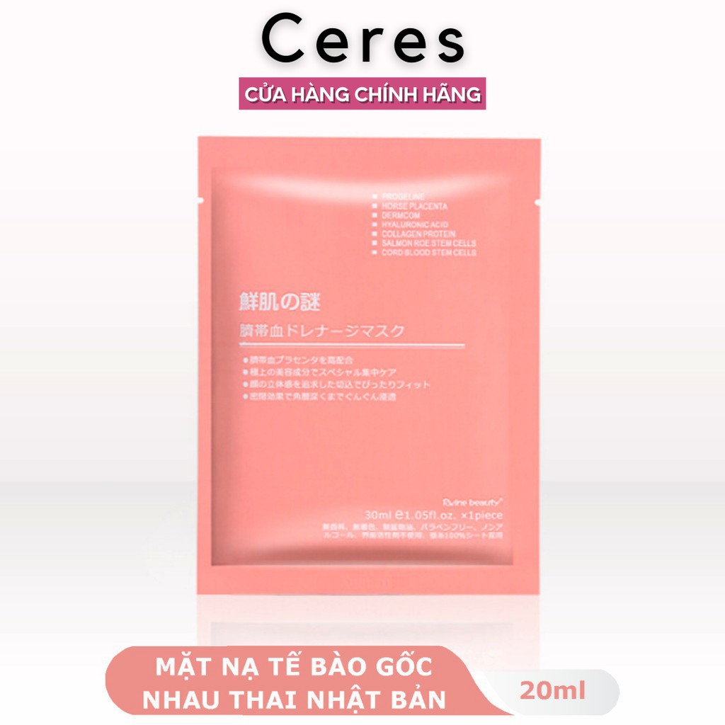Mặt nạ nhau thai cừu - mặt nạ giấy dưỡng da Nhật Bản mask rwine dưỡng ẩm và trắng da | BigBuy360 - bigbuy360.vn