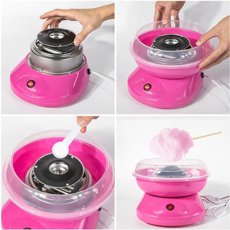 Máy Làm Kẹo Bông Candy Floss Maker Tiện Lợi CL-1288 Làm Kẹo Bông Gòn Cho Bé Rất Ngon