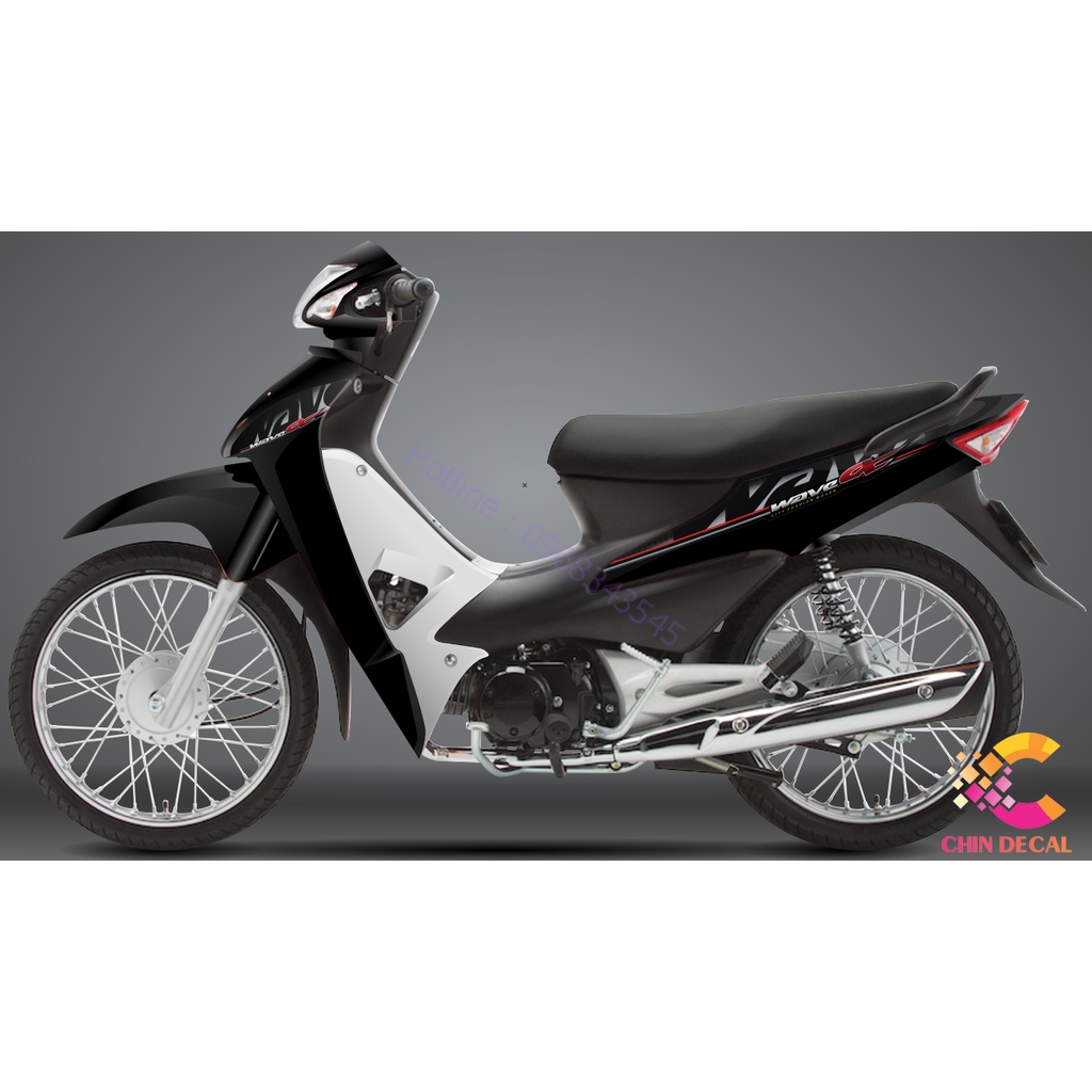 Tem rời WAVE ALPHA 50 vs 100cc Mẫu 2010 ( Đời 2006 - 2016 Tem 3 lớp cáo cấp chống nước chống bay màu 612635)