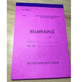 Hoá đơn bán lẻ/ sổ hoá đơn có rãnh xé