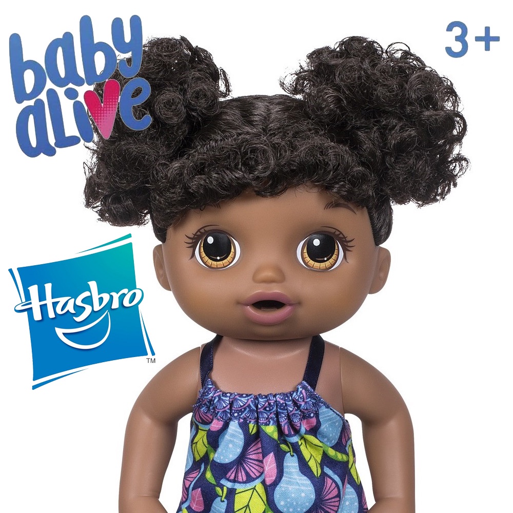 Búp Bê Baby Alive Hasbro Mỹ 32 cm Có Tóc - Baby Alive Sweet Spoonfuls Baby Doll Girl Black Hair