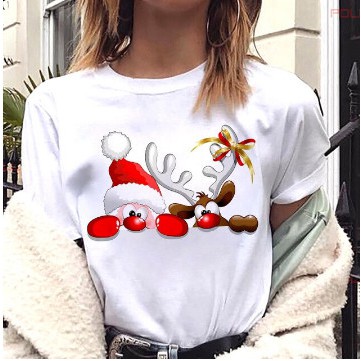 Áo thun in hình ông già Noel tuần lộc áo thun nam nữ - áo in  theo nhu cầu