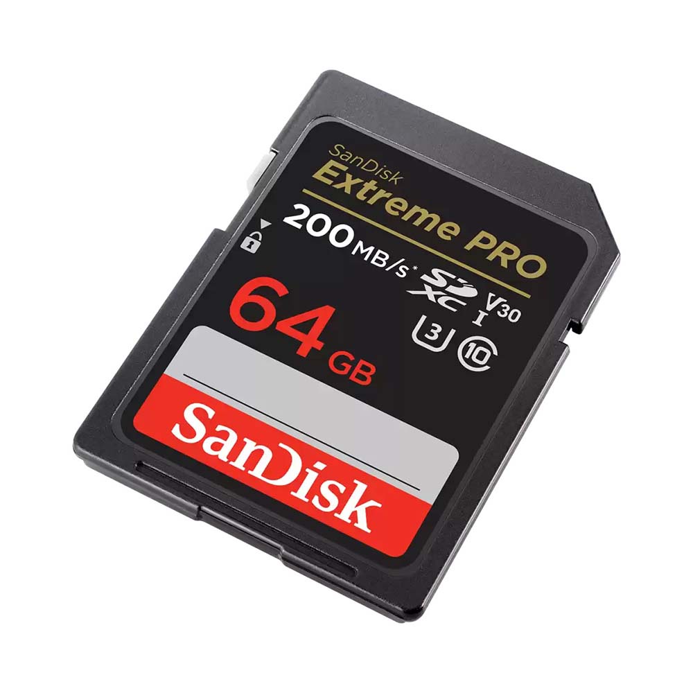 Thẻ nhớ SDXC SanDisk Extreme Pro U3 V30 64GB 200MB/s SDSDXXU-064G-GN4IN | BigBuy360 - bigbuy360.vn