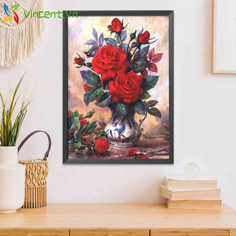 Bộ Chỉ Thêu Chữ Thập 11CT DIY Hình Bông Hoa
