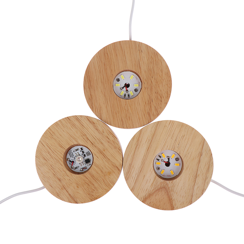 Đế Gỗ Trưng Bày Đèn Led 3d Hình Quả Cầu Thủy Tinh