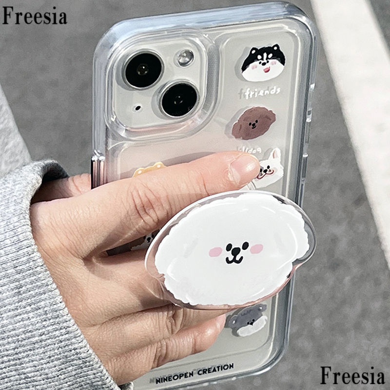 Ốp Điện Thoại Trong Suốt Họa Tiết Chú Chó Dễ Thương Kèm Giá Đỡ Cho Iphone P / 12 Trong 11 12 P138 P / Xmiphonexr
