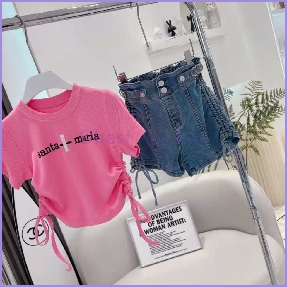 Áo Thun Phong Cách Hàn Quốc Thời Trang Mùa Hè Cho Bé Gái