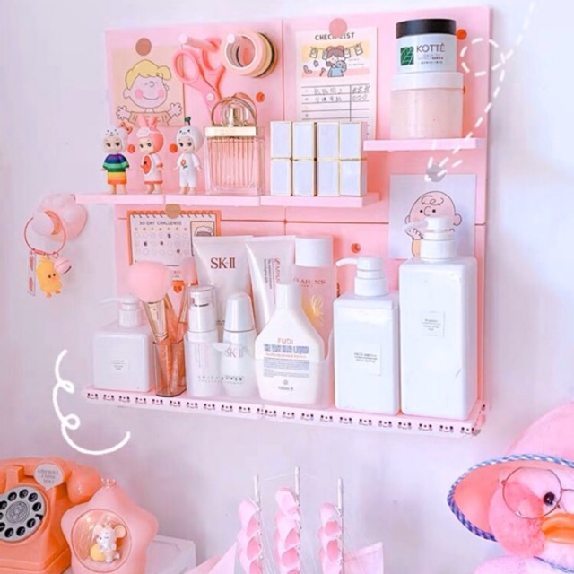 [Không Gian Sống Đẹp] Kệ Dán Tường Đục Lỗ Decor Trang Trí Đa Năng Siêu Chắc