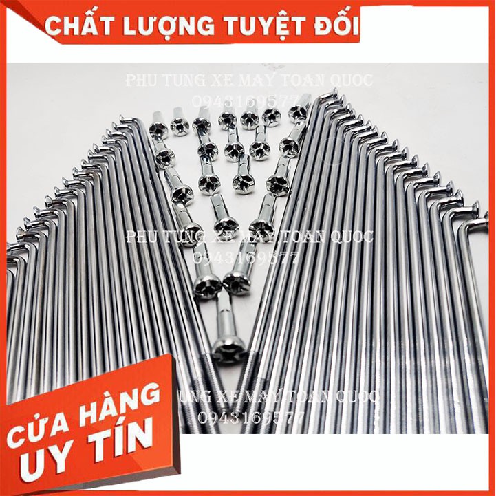 Căm xe cao cấp độ bên cao dành cho mọi dòng xe trên thị trường -Nan hoa trắng bạc TDR - NanhoaTDR