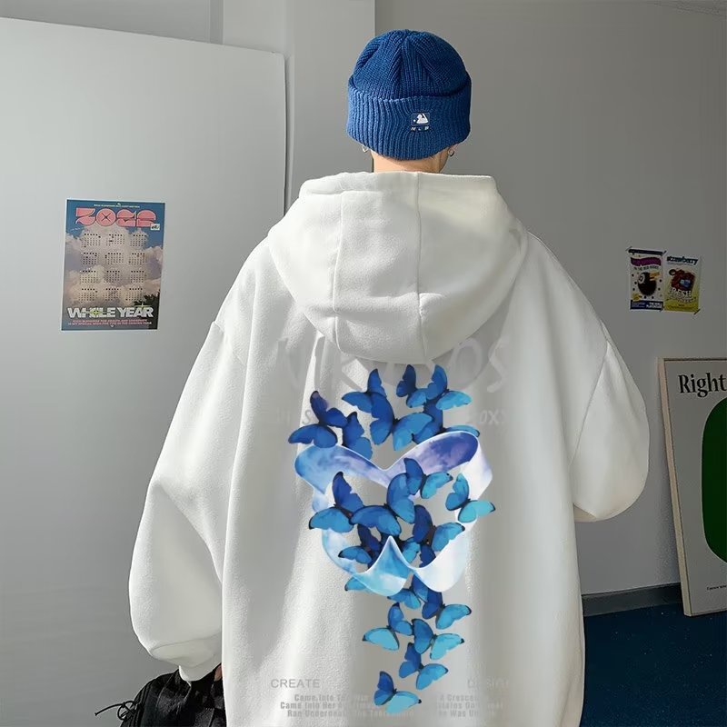 Áo hoodie Tay Dài Dáng Rộng In Họa Tiết Hoạt Hình Phong Cách Hàn Quốc Thời Trang Thu Đông Cho Nam Size M-8XL. 2022
