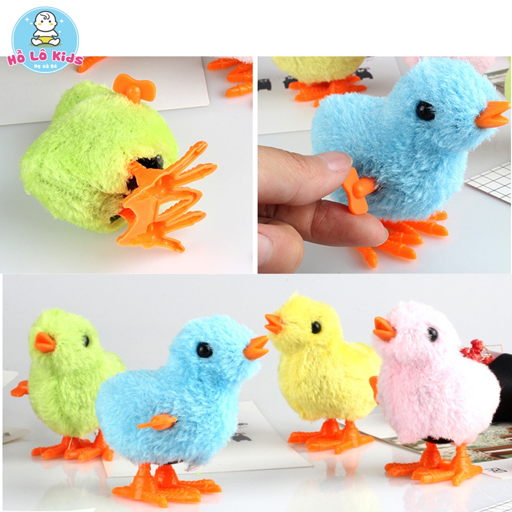 Đồ chơi gà con vặn cót bằng bông chạy lon ton đáng yêu cho bé Hồ Lô Kids