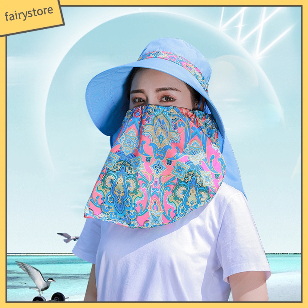 Mũ Rộng Vành Phối Hoa Chống Tia Uv Cho Nữ