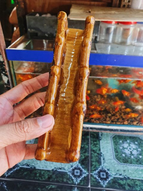 CẦU TRÁNG MEN TRANG TRÍ HỒ CÁ NON BỘ 20x4x5cm