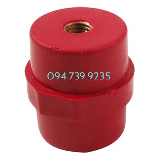 Sứ Đỡ Thanh Cái Đồng 76 Ngắn - Sứ 76 Lùn - Sứ Đỏ Cách Điện 76mm Lùn