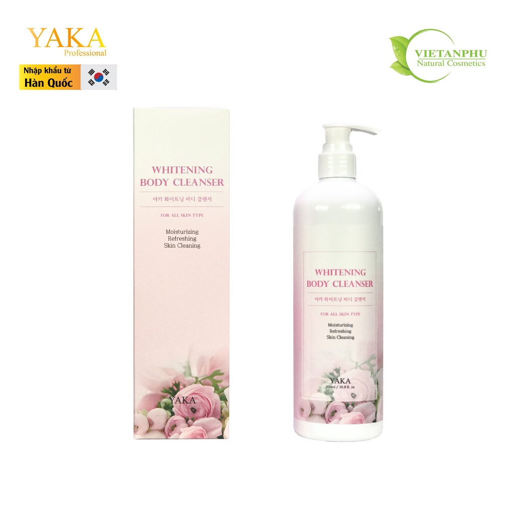 Sữa Tắm Trắng Da Hương Nước Hoa YAKA Whitening Body Cleanser 500ml