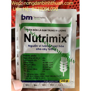 Phân bón lá Nutrimix nhập khẩu từ ĐỨC - Nutrimix BM