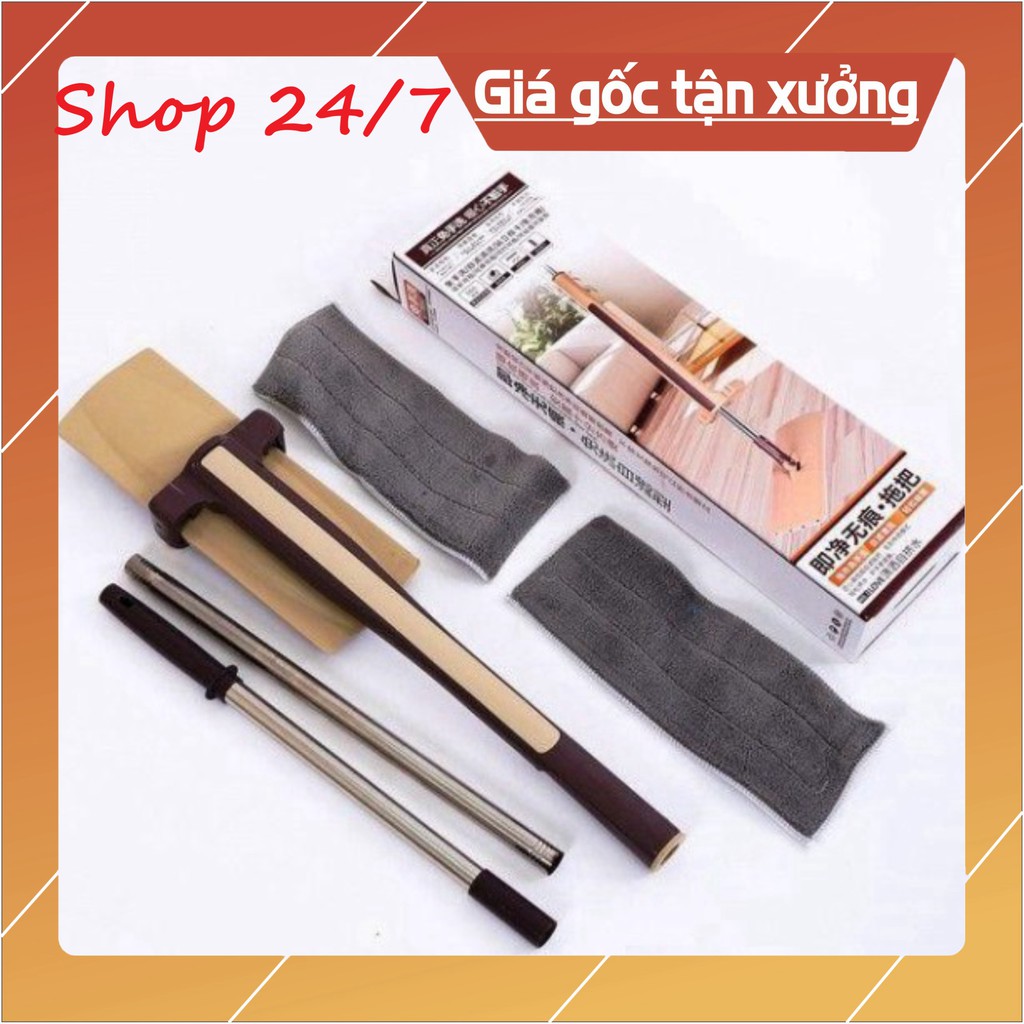 Chổi Lau Nhà, Cây Lau Nhà Thông Minh Tự Vắt Cực Kho Spin Mop Xoay 360 Độ, Tặng Kèm 2 Bông Lau Nhà - Shop 24/7