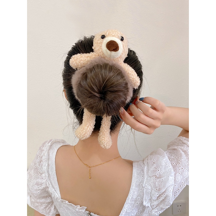 Băng đô hình gấu bông dễ thương phong cách Hàn Quốc