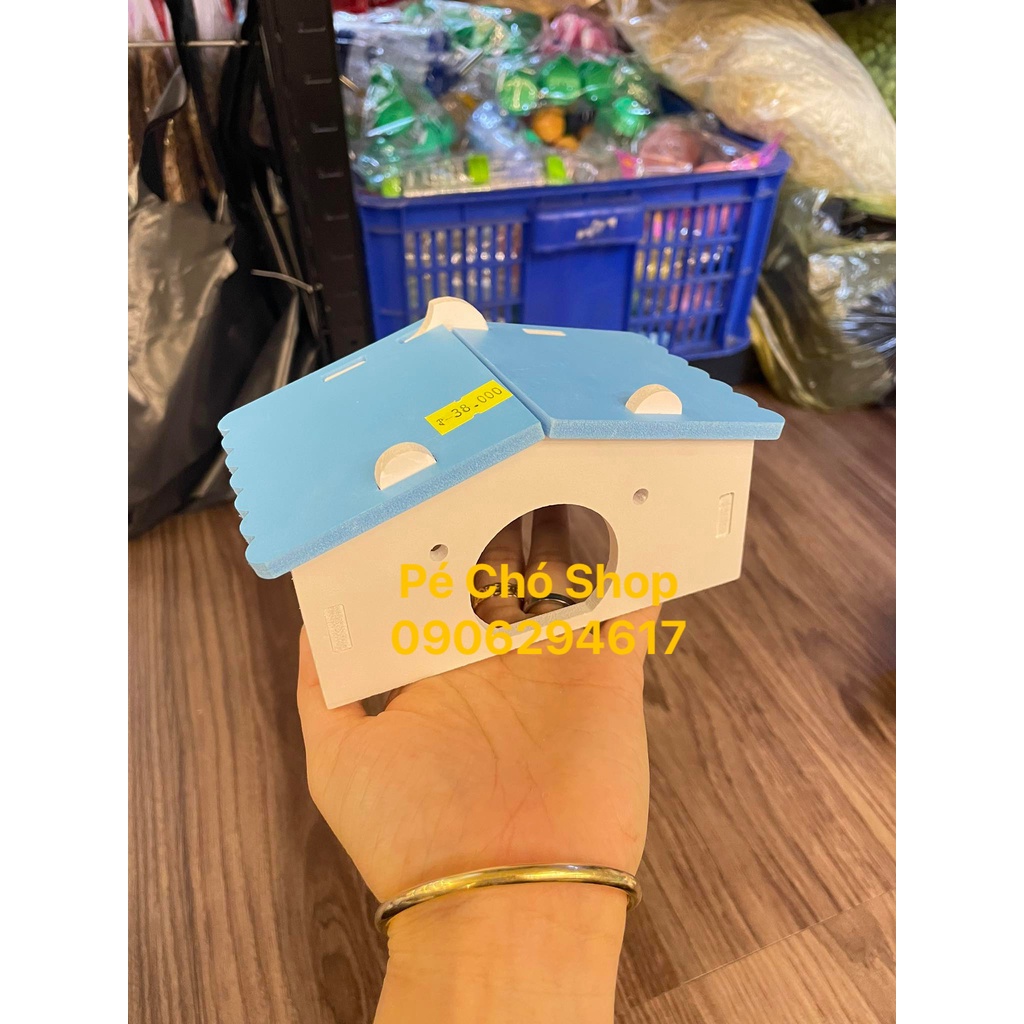 Đồ chơi gỗ ép sơn màu nhiều kiểu dáng xinh xắn cho chuột Hamster .