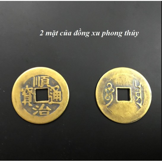 Combo 20 đồng xu phong thủy, chất liệu đồng, đem may mắn, tài lộc, cầu bình an