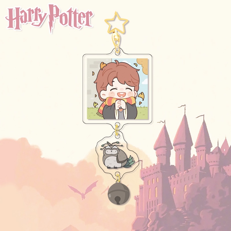 Móc chìa khóa bằng acrylic hình quả chuông hình phim harry potter dễ thương