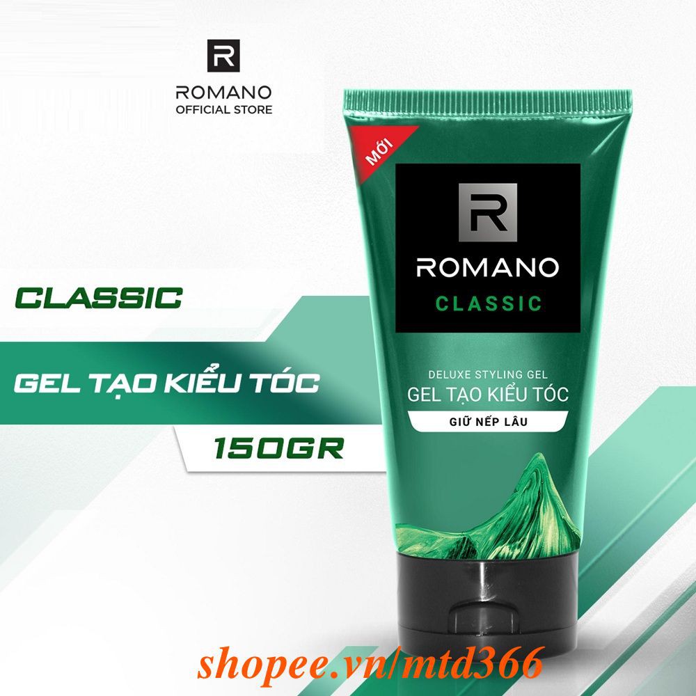 Gel Tạo Kiểu Tóc 150G Romano Classic Giữ Nếp Lâu Làm Mềm Tóc.