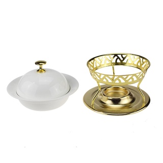 Thố chưng yến sứ có khay đốt