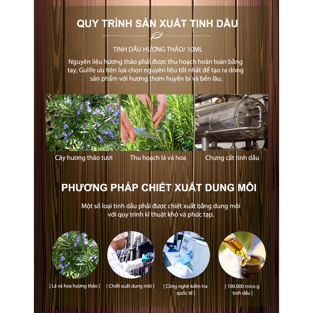 Tinh Dầu Thiên Nhiên Hương Thảo Nguyên Chất GULIFE-HT, Nhập Khẩu Cao Cấp, Tinh Dầu Xông Phòng Thư Giãn 10ml-50ml