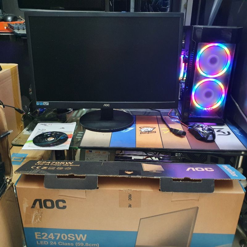 MÀN HÌNH MÁY TÍNH LCD 24'' AOC E2470 LED, FULL HD, HDMI, CÓ ĐỦ HỘP BOX