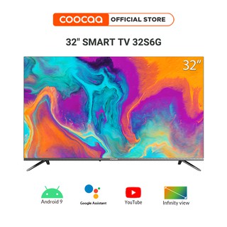 Smart tv hd coocaa 32 inch - android 9.0 tv - wifi - viền mỏng - model 32s6g - miễn phí lắp đặt