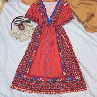 Đầm thổ cẩm hàng Quảng Châu