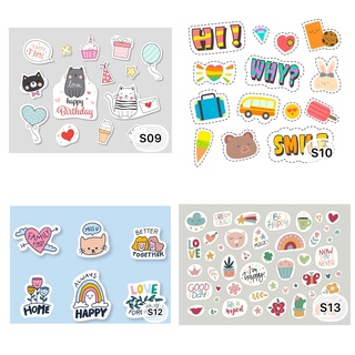 Giấy bìa Sticker Decal cute tự cắt dùng trang trí sổ,đồ handmade,...
