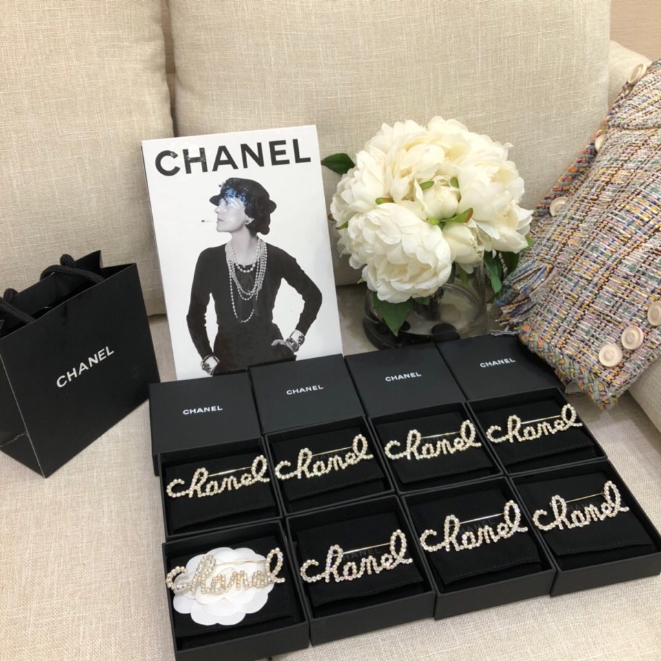 Ghim cài áo hình chữ C bằng bạc 925 thời trang thu đông mới