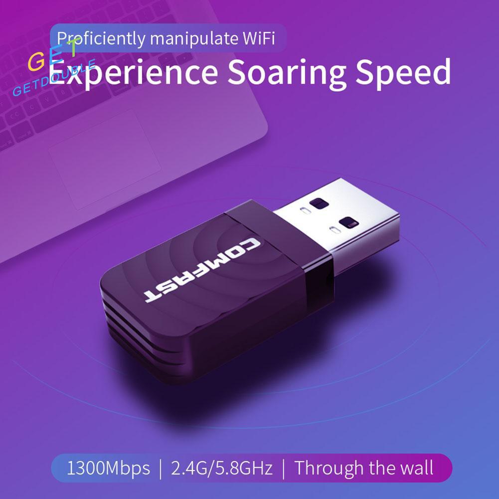 Usb Wifi 3.0 Comfast Cf-812ac 1300mbps 2.4g & 5.8g 802.11 A / B / N / G / Ac