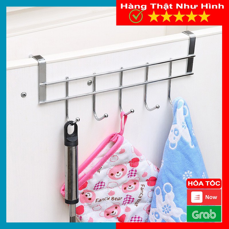 Thanh Treo Đồ Inox 5 Móc, Treo Sau Cửa Nhà Bếp, Phòng Khách Tiện Lợi - MTDDT