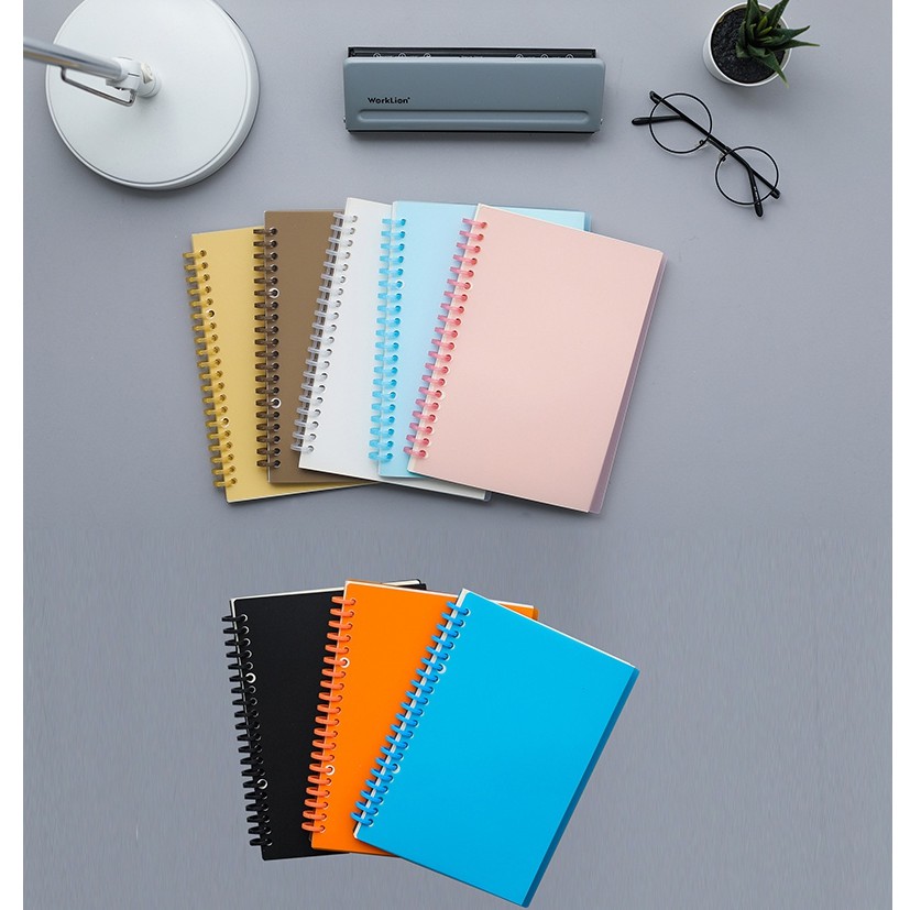 Bìa còng B5 A5 A4 Bìa Nhựa đã đục lỗ dày 0.65mm làm sổ caro bullet journal