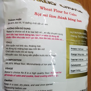 bột mì số 8 (1kg) bột số 8 | bột mì baker choice số 8