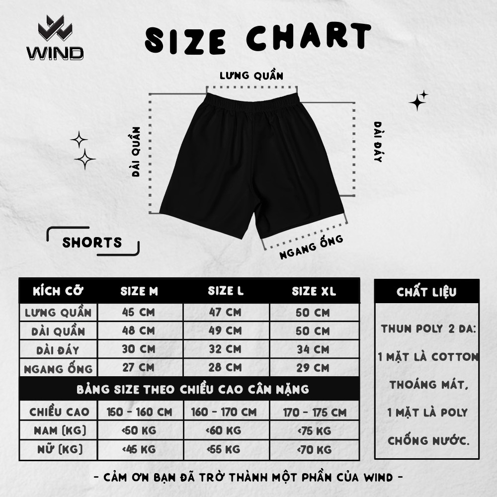 [Mã SKAMFSW175 giảm 10K đơn 50K] Quần short nam WIND Unisex bóng rổ chữ V, quần đùi lửng thể thao thời trang nam nữ