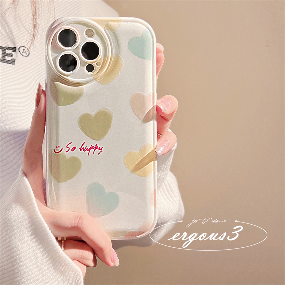 Ốp Điện Thoại Mềm Họa Tiết Hoạt Hình Đơn Giản Bảo Vệ Ống Kính Máy Ảnh Cho iPhone 14 13 12 11 Pro Max SE2020 X XR Xs Max 7 8 Plus