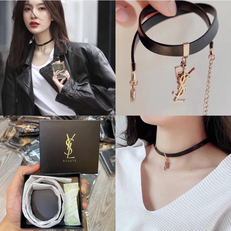 Vòng choker YSL beauty Gift Libre Leather Bracelet