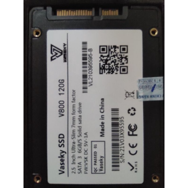 Ổ cứng SSD Vaseky V800 120GB chuẩn SATA3 Bảo Hành 36 Tháng