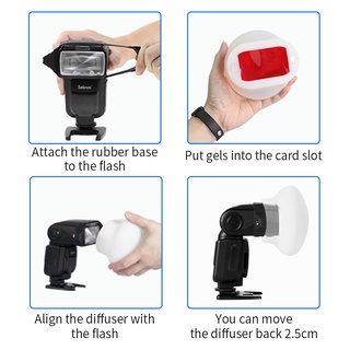 Phụ Kiện Khuếch Tán Ánh Sáng Selens Dome Diffuser Hình Cầu Cho Đèn Flash Máy Ảnh
